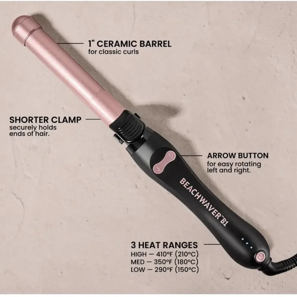 Beachwaver B1 Rotating Curling Iron 1" Ceramic Barrel New Without Box - Picture 5 of 5